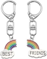 ZAHSY BFF Keychains Best Friends Gifts for Women Friendship Matching Rainbow...