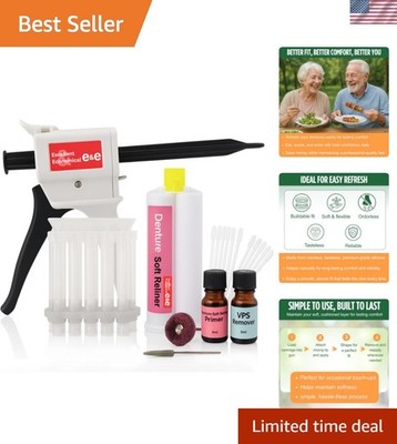 Professional Quality Denture Reline Kit - Comfort & Control with Soft Silicone