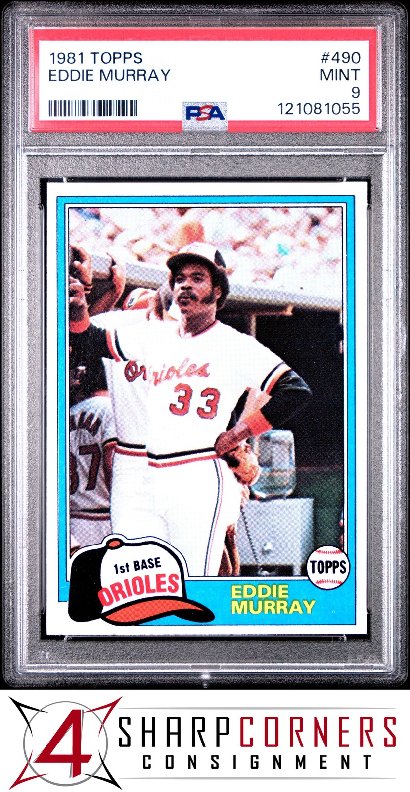 1981 TOPPS #490 EDDIE MURRAY ORIOLES HOF PSA 9