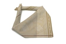 Vintage Fendi Square Scarf 45cm FF Monogram Jacquard Medallions Cotton Square