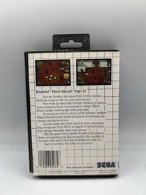 Rambo First Blood Part II Sega Master System Complete CIB