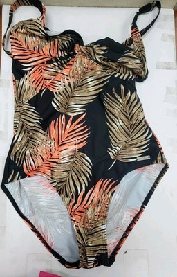 New Lascana  Tummy Control One Piece Swimsuit Multicolore Sz 6B Without Tags