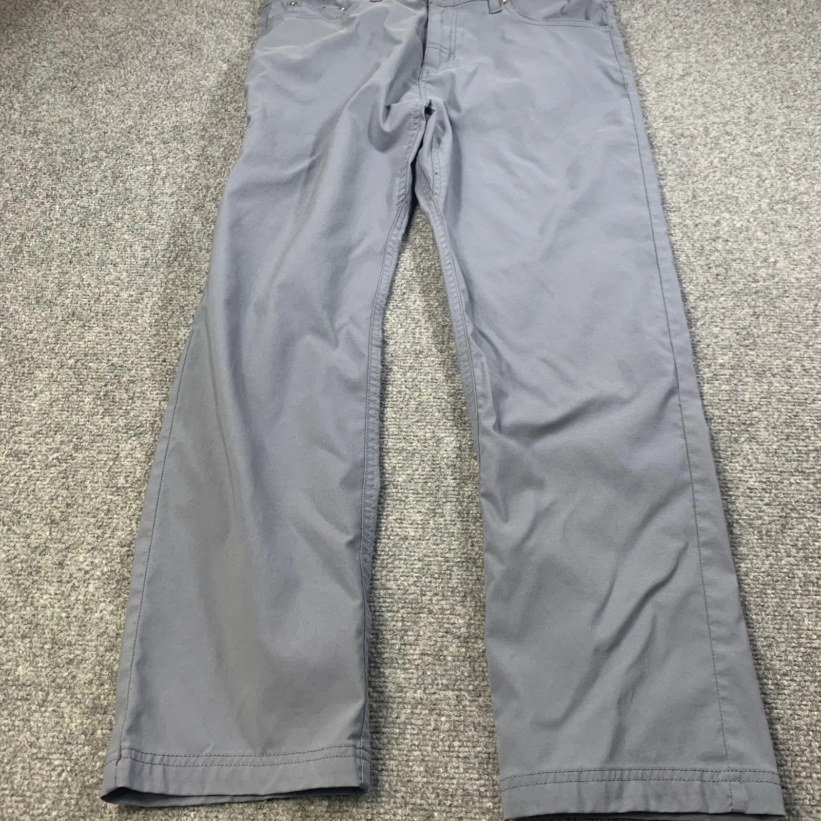 Gerry Pants Mens 34x30 Gray Blue Straight Leg Outdoors Hiking Zip Pockets