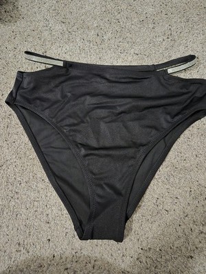 Victoria's Secret Womens High-Waisted Cheeky Bikini Bottoms Sz M Rhinestones NWT