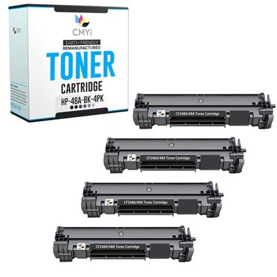 CMYi 4PK Replacement 48A Printer Toner Cartridges for HP LaserJet Pro MFP M29w