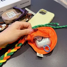 1 Piece Woven Crossbody Phone Lanyard Long Rope Keychain Coin Purse Storage Bag