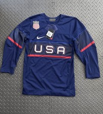 Nike Team USA Hockey 2022 Olympics Navy Blue Jersey Men's S "Drive by Pride"