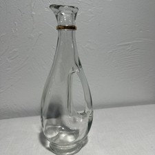 Avon Skin So Soft Bath Oil Glass Bottle Handle Top Decanter - 8 oz. Vintage