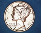 1935 MERCURY DIME ~  BU DETAILS  **1124-5