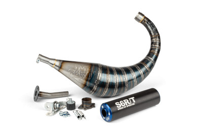 Auspuff Stage6 R/T 70 - 80ccm schwarz / blau Derbi