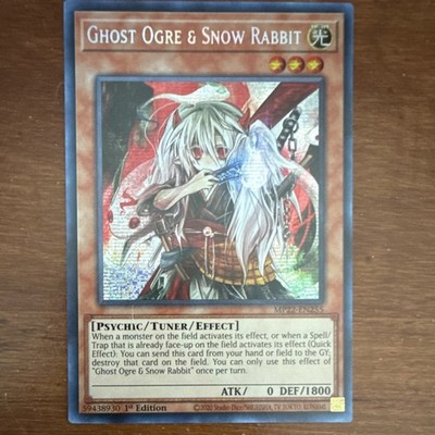 Yu-Gi-Oh! Ghost Ogre & Snow Rabbit MP22-EN255 2022 Tin 1st Ed Prismatic Effect