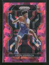 2021-22 Panini Prizm #326 Keon Johnson Pink Ice Clippers Rookie