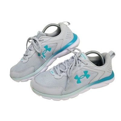 Under Armour Charged Assert 9 Marble Athletic Sneakers Womens size 10 Halo Gray 