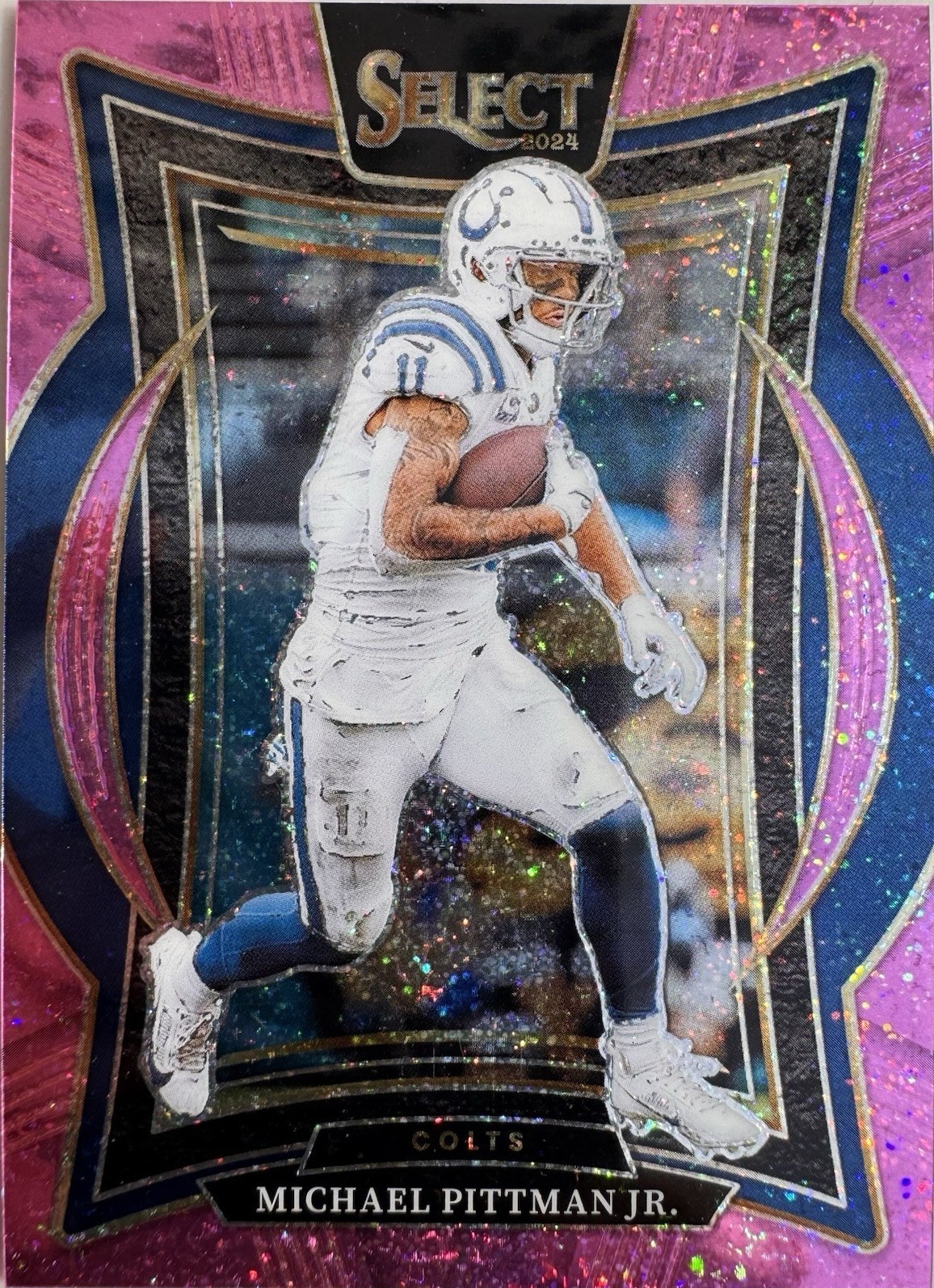 2024 Panini Select Concourse Michael Pittman Jr 83 Pink Glitter 