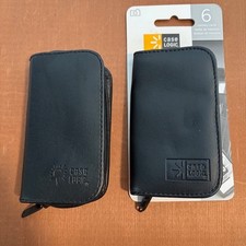 Case Logic DMC2 Memory Card Holders Black 6 Card Zipper Set of 2