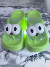 Women  s Lightweight Cushioned Slide Sandals   Neon Green   Size 7