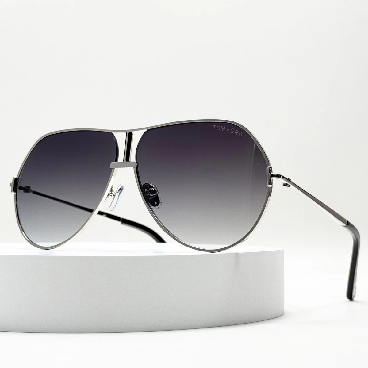 Tom Ford Silver Metal Cat-Eye Sunglasses with Gradient Gray Lenses Tom Ford Silver Gray Sunglasses for Men for sale | eBay main image 4