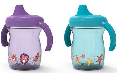 NUK First Essentials Fun Grips Soft Spout Trainer Cup, 7 oz. (2 Count (Pack o...