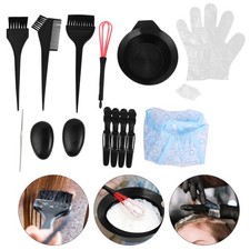 15Pcs Salon Hair Coloring Kit Reusable Hair Dyeing Supplies Assorted Colors