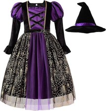 ReliBeauty Girls Spider Witch Halloween Costume - Size: 6 5 - 6Y 