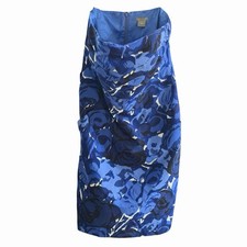 ANN TAYLOR LOFT DRESS SIZE 4 NEW WITH TAGS Sleeveless Stretch Floral Blue NWT