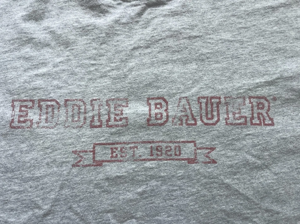 Camiseta de Colección Eddie Bauer Para Hombre Grande Gris Manga Corta EBTEK Foto 2 de 4