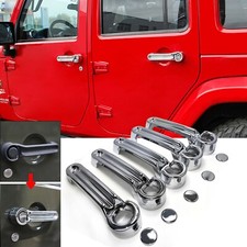 For 2007-2018 Jeep Wrangler 2008-2013 Jeep Liberty Chrome 5 Door Handle Covers