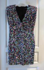 Glamorous Fashion Nova Multicolor Sequin Bodycon Knee Length Sleeveless Dress L