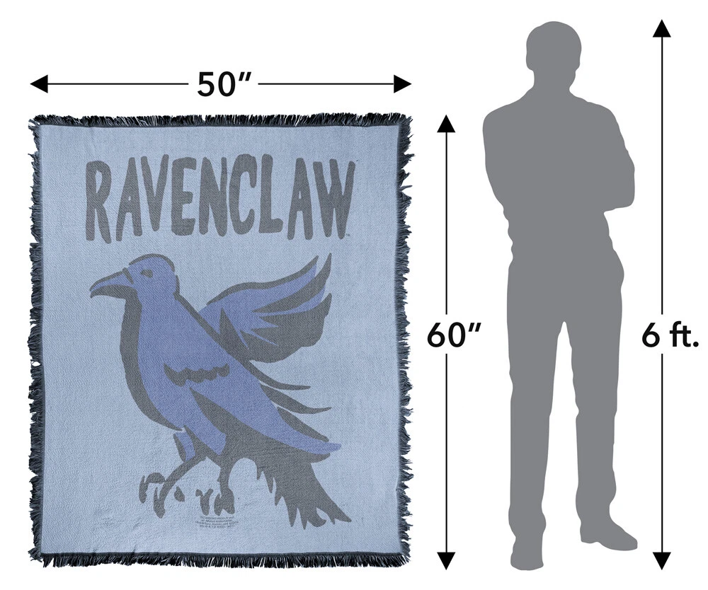 Harry Potter Blanket 50"x60" The Ravenclaw Woven Blend Throw