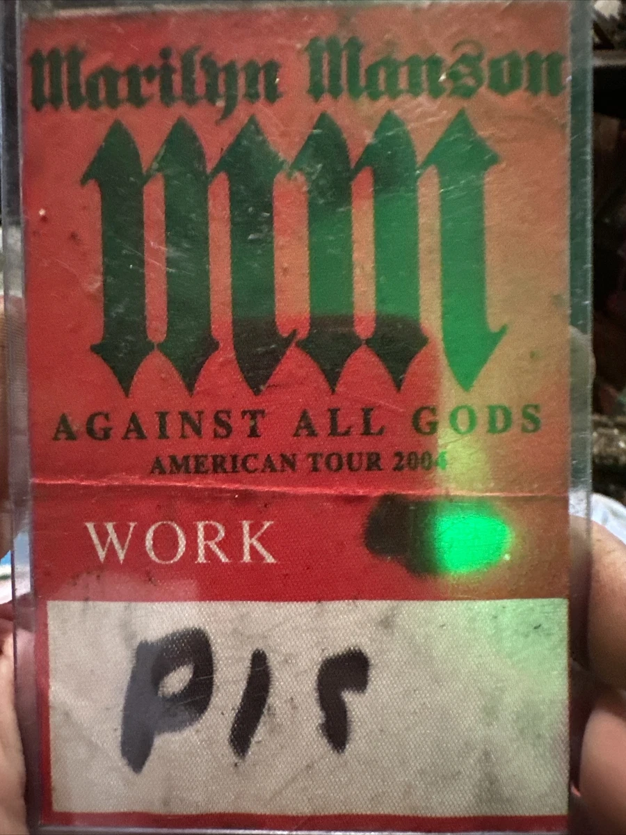 2004 Marilyn Manson Against All Gods Real USED Working Backstage All Access Pass