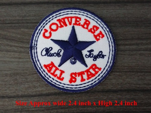 3 pcs Size 2.4 Inch Logo CONVERSE ALL STAR Embroidered Iron or Sew on Patch - Picture 2 of 6