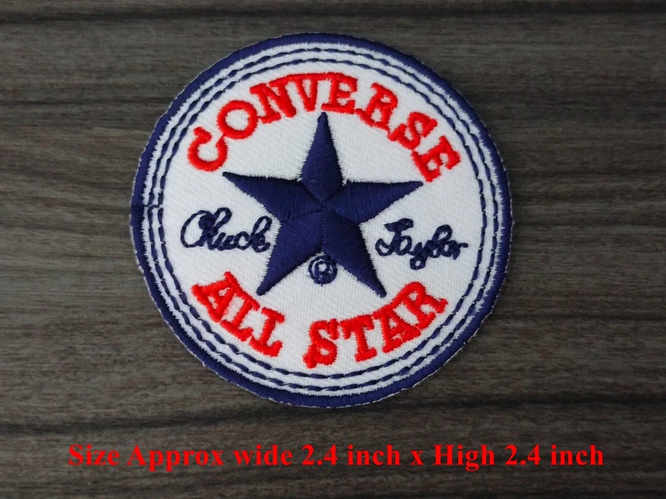 3 pcs Size 2.4 Inch Logo CONVERSE ALL STAR  Embroidered  Iron or Sew on Patch - Image 2 of 4