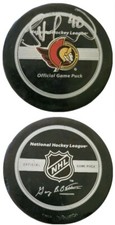 Patrick Lalime SIGNED OTTAWA SENATORS VINTAGE GAME PUCK NHL INGLASCO🇨🇦 