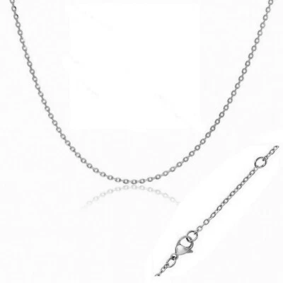 Chaine collier argenté en acier inoxydable 304 pour femme 50 + 5 cm - Bijoux - Photo 1/4