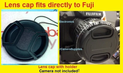 JJC SNAP-ON FRONT LENS CAP DIRECTLY to CAMERA FUJI S9900W S9900 W FINEPIX+HOLDER