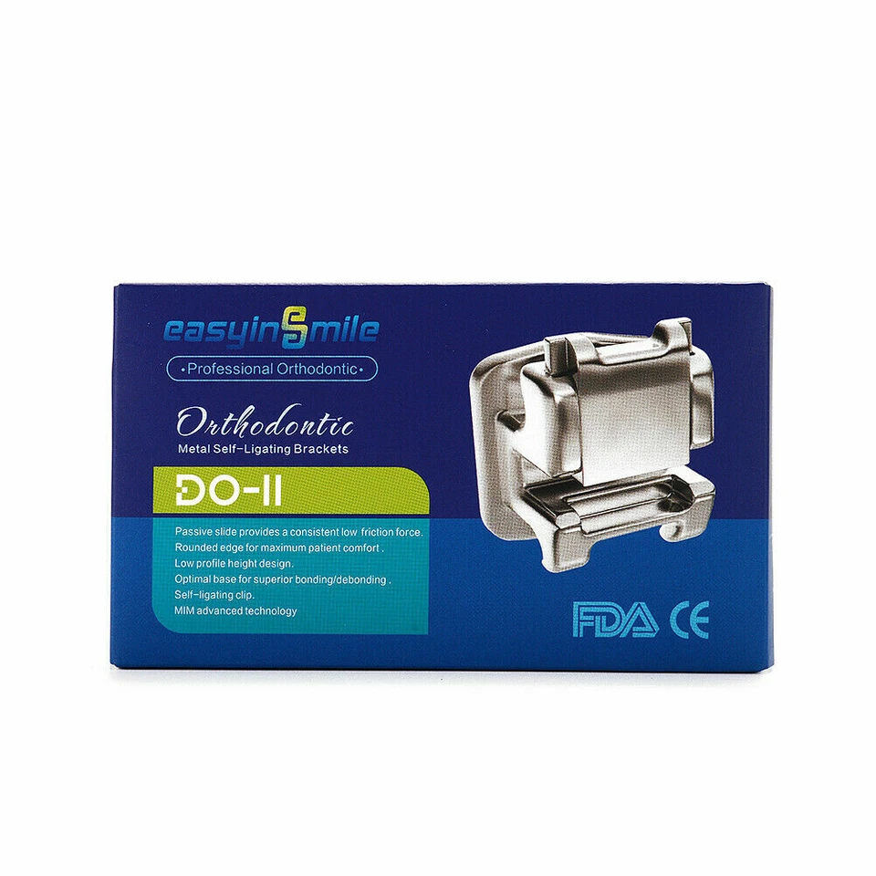 Dental Orthodontic Self-ligating Bracket ROTH MBT 022 345 Hook Ortho Metal Brace - Image 4 of 4