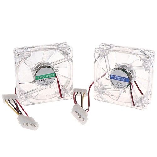 8025 8cm LED Light Fan Computer Case Fan Transparent Case Cooling Fan - Afbeelding 3 van 10