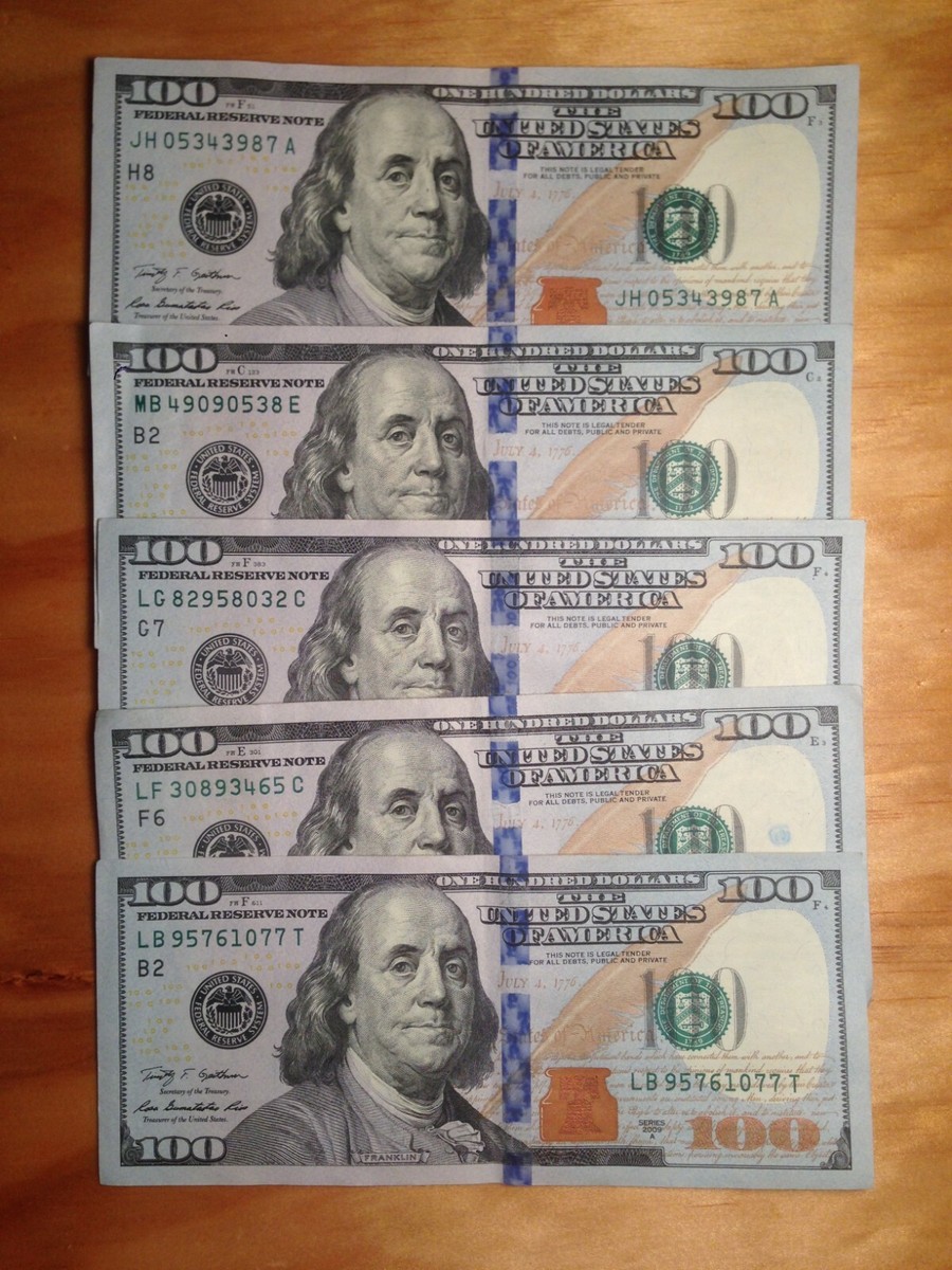 $100 CASH (1) One Hundred Dollar Bill Series 2009 2013 2017, CHEAPEST ON  EBAY