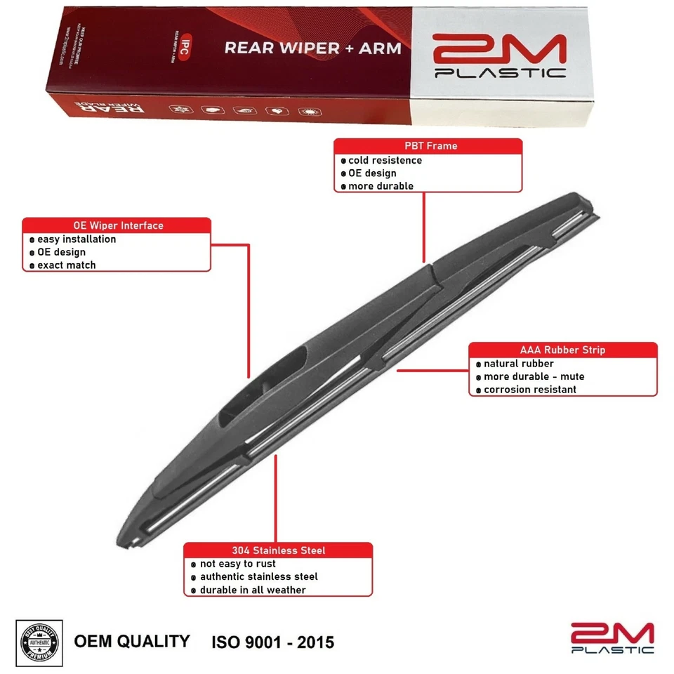 Rear Wiper Arm & Blade For Chevy TAHOE Suburban 1500 07-14 2500 07-13 OE Quality - Imagem 3 de 3