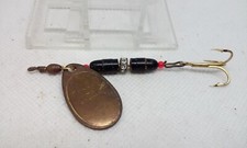 Vintage Wright & McGill RAZZLE DAZZLE #3 Brass/Black 1" inline Spinner Lure 1960