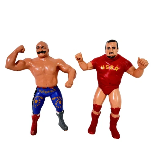 WWF Vintage BOLSHEVIKS Tag Team LJN Action Figures IRON SHEIK x NIKOLAI VOLKOFF