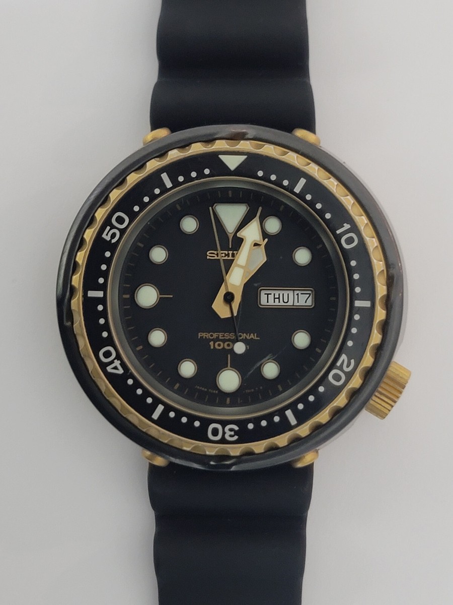Seiko Golden Tuna Diver 7C46-7008 1000m New Facory Band and Buckle
