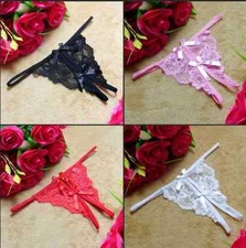  4pc Crotchless Panties Ultra Thin G-String Thong *🆓 Shipping*