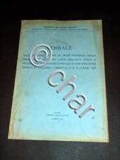 Ferrovie - Verbale Orari invernali 1924 / 25 Zona Laghi Alta Italia