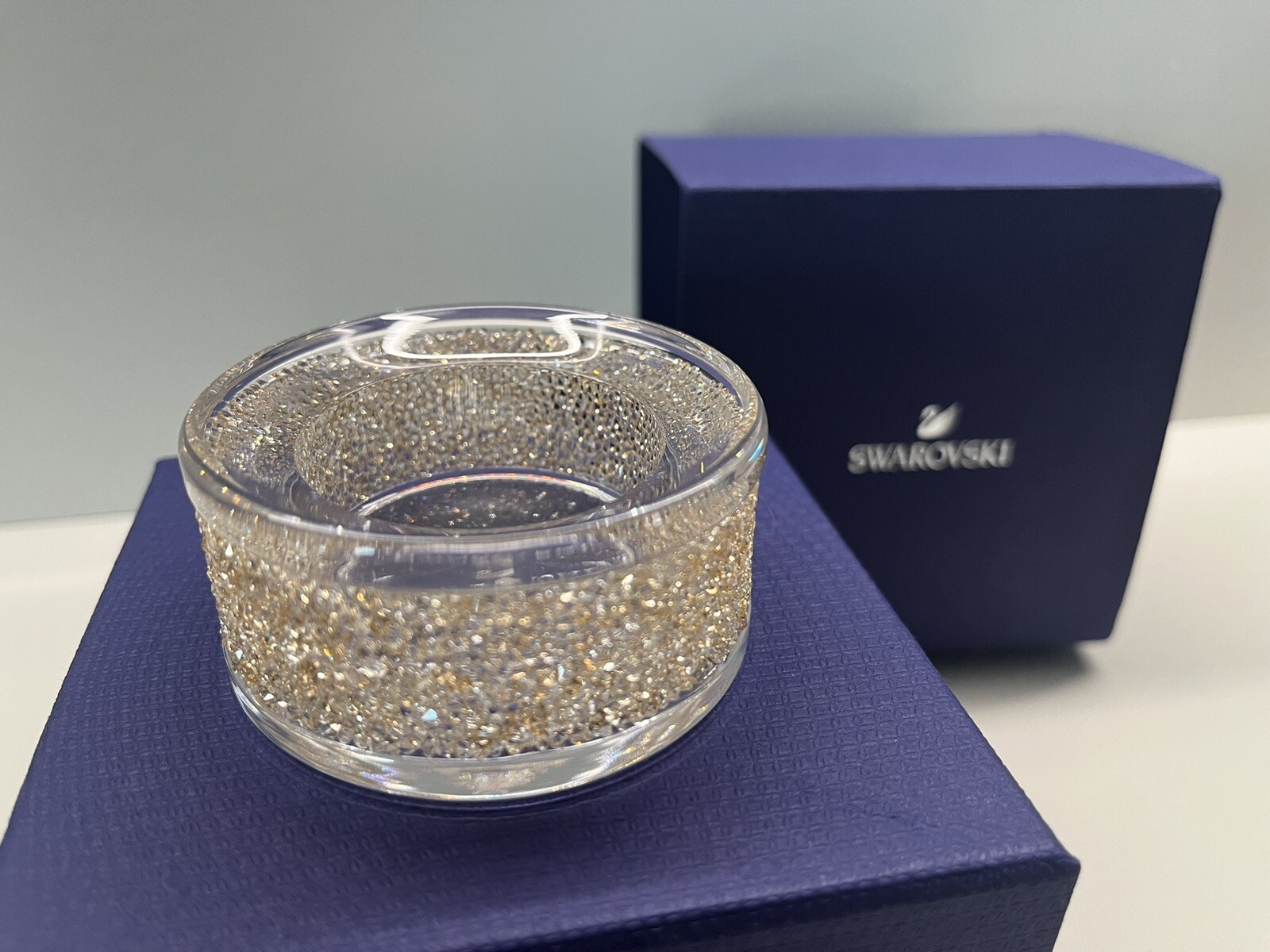 NUOVO Swarovski Portacandele oro Shimmer -  Crystal Tea Lights - ORIGINALE