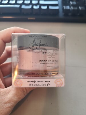 New Sealed Revolution X Jake Jamie Feed Your Face Strawberry Donut Face Mask 