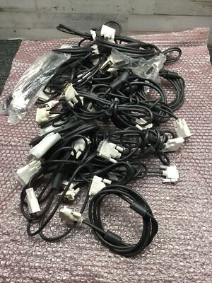 Used Lot of 20 DVI-D to DVI-D Single Link Cable White