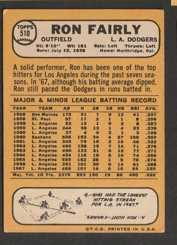 1968 Topps Baseball Cards Scegli una carta a scelta 295-660 EX X-MT 1/25 Set Break - Foto 362 di 490