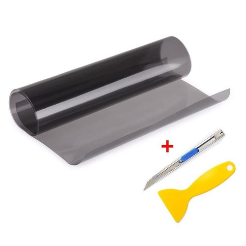 30 x 180cm Light Smoke Black Tint Film Headlights Tail lights Car Vinyl Wrap USA - Picture 3 of 10