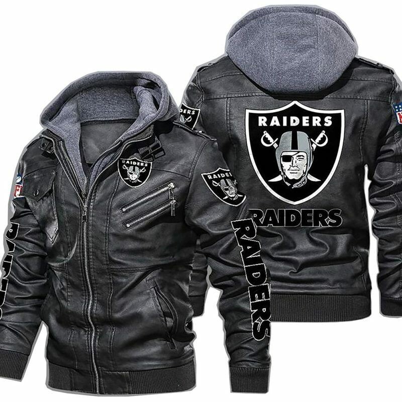 Las Vegas Raiders Mens Vintage Leather Jacket Flight Biker Las Vegas Raiders Mens Vintage Leather Jacket Flight Biker